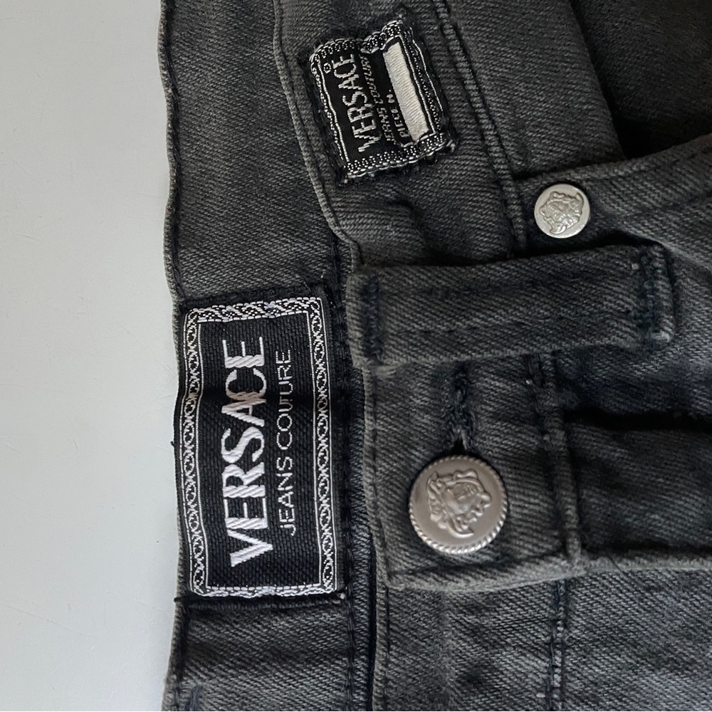 Versace Vintage 100% Cotton Faded Black Jeans